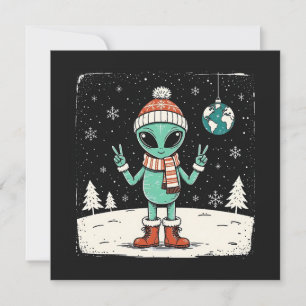 Weihnachts-Alien Feiertagskarte