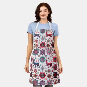 Weihnachts-All-over-Print Winter Design-Schürze Schürze