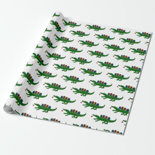 Weihnachts-Alligator-Geschenkpapier Geschenkpapier