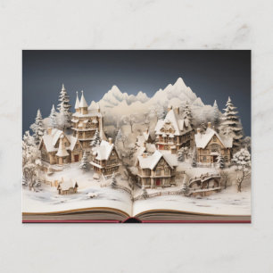 Weihnachts Alpensturybuch Dorf Feiertagspostkarte