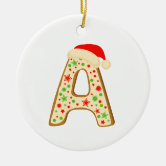 Weihnachts-Alphabets-Brief A Keramik Ornament