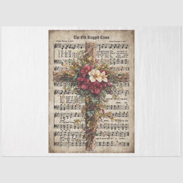 Weihnachts-Altes Rugkreuz Seidenpapier (Vorderseite)