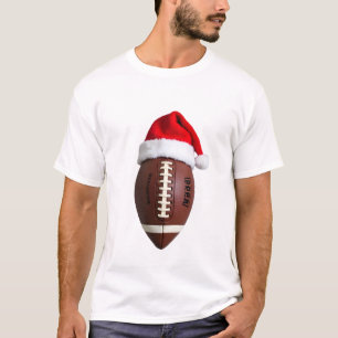 Weihnachts-American-Football-Ball-Santa-Hut (2) T-Shirt