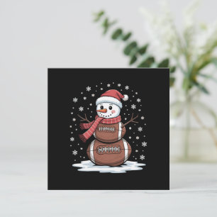 Weihnachts American Football Snowman Xmas Sport Feiertagskarte