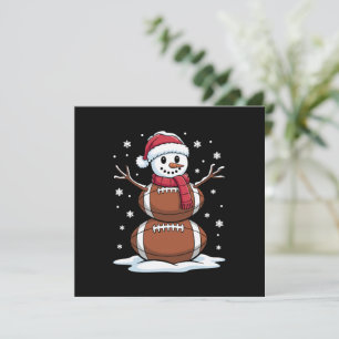 Weihnachts American Football Snowman Xmas Sport Karte