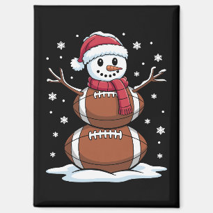 Weihnachts American Football Snowman Xmas Sport Magnet
