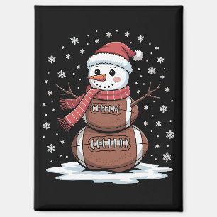 Weihnachts American Football Snowman Xmas Sport Magnet