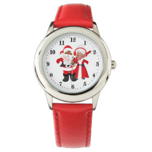 Weihnachts-Amerikanerin Santa Mrs. Claus Armbanduhr