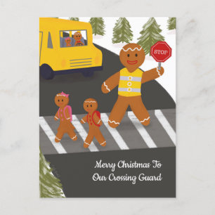 Weihnachts Ampelwärter Postkarte