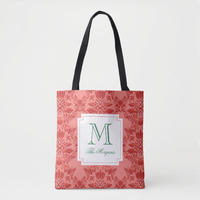 Weihnachts Ananas-Ornamente Monogramm (Vorderseite)