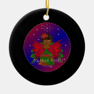 Weihnachts-Angel-Baby Gebet Joyeux-Weihnachten Keramik Ornament