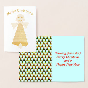 Weihnachts Angel Bell Foil Card Folienkarte