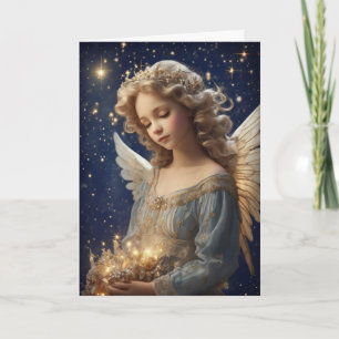Weihnachts Angel Girl Holiday Vintag Custom Karte