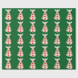 Weihnachts-Angel-Grünbuch Geschenkpapier