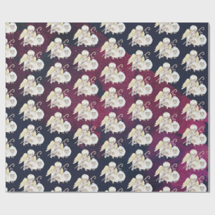 Weihnachts-Angel-Hirte mit Lambs-Muster Geschenkpapier