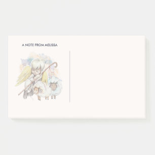Weihnachts-Angel-Hirte mit Lämmern Post-it Klebezettel