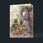 Weihnachts-Angel-Karte Feiertagskarte<br><div class="desc">Vintage Christmas Angel card! Victorian Santa Christmas Cards. Christmas Greetings for the people you love. Easy to customize! Christmas Cards. Money Holders.</div>