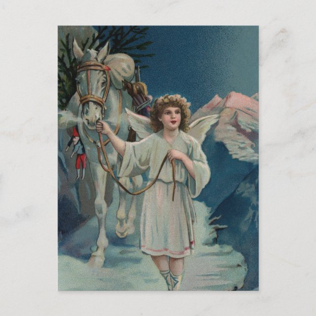 Weihnachts-Angel-Postkarte Feiertagspostkarte (Vorderseite)