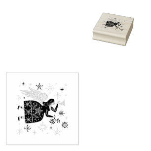 Weihnachts- AngelRubber-Briefmarke Gummistempel