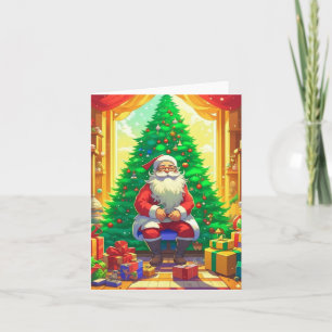 Weihnachts Anime A - AI - Weihnachtsmann Karte