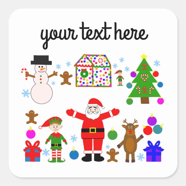 Weihnachts-Ansammlung #1 Stickers (Vorderseite)
