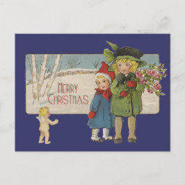 Weihnachts-Antique-KinderIllustration 1920 Feiertagspostkarte