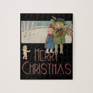 Weihnachts-Antique-KinderIllustration 1920 Puzzle
