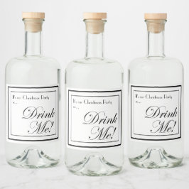 Weihnachts-Apotheker Stil trinken Sie mich! Flasch Alkoholflaschenetikett