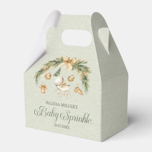 Weihnachts-Aquarell-Grünzeug Winter-Baby-Sprinkle Geschenkschachtel