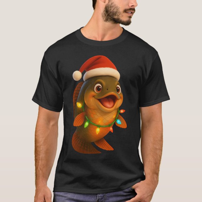 Weihnachts Arapaima Fisch T-Shirt (Vorderseite)