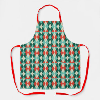 Weihnachts-Argyle - Vintage-Mid-Century-Vibe-Schür Schürze