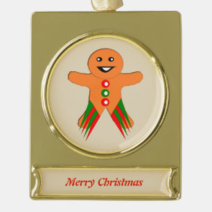 Weihnachts-Armband-Zucker-Mann-Personalisierter-Sc Banner-Ornament Gold