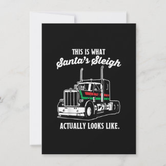 Weihnachts Asphalt Cowboy Trucker Fahrergeschenk Einladung