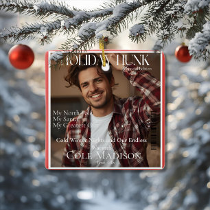 Weihnachts-Ausgabe im Stil des Magazin-Covers Orna Keramikornament