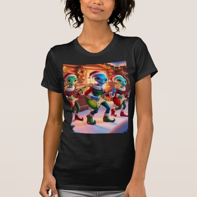 Weihnachts-Außerirdischen T-Shirt (Vorderseite)