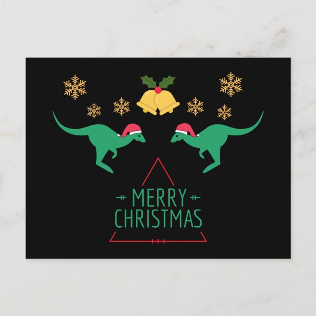 Weihnachts Australien Kangaroo Postkarte (Vorderseite)