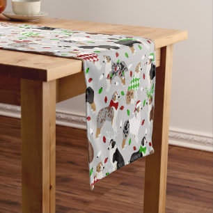 Weihnachts-Australischer Schäferhund Kurz Table Ru Kurzer Tischläufer