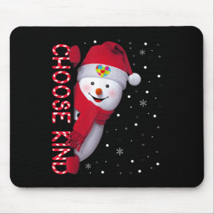 Weihnachts-Autismus-Bewusstsein Shirt Kind Schnee Mousepad