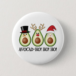 Weihnachts Avocado Frosty, Rudolph und Santa Button