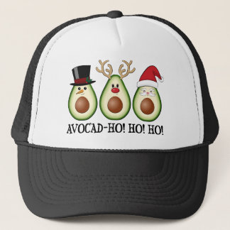 Weihnachts Avocado Frosty, Rudolph und Santa Truckerkappe