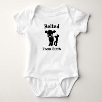 Weihnachts-Baby Beltie Farmer Belted Galloway Kuh Baby Strampler