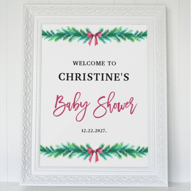 Weihnachts-Baby-Dusche Begrüßungszeichen Poster (Von Creator hochgeladen)