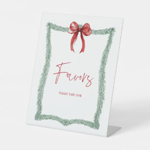 Weihnachts-Baby-Dusche Favorit-Zeichen Sockelschild