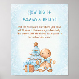 Weihnachts-Baby-Dusche wie groß ist Mama's Bauch Poster