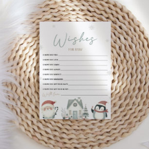 Weihnachts-Baby-Dusche wünscht Babykarte Einladung