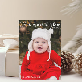 Weihnachts-Baby-Foto Ankündigung zur religiösen Ge