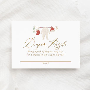 Weihnachts-Baby-Kleidung Windeln Raffel Ticket Begleitkarte