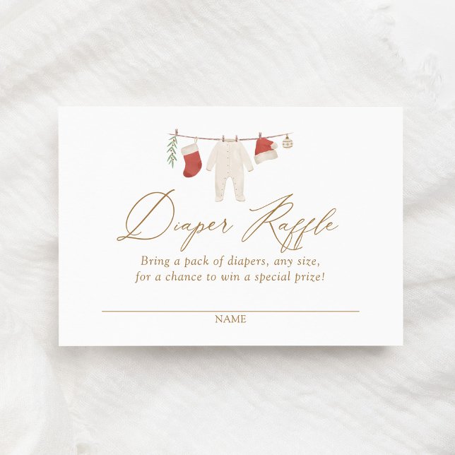 Weihnachts-Baby-Kleidung Windeln Raffel Ticket Begleitkarte (Von Creator hochgeladen)