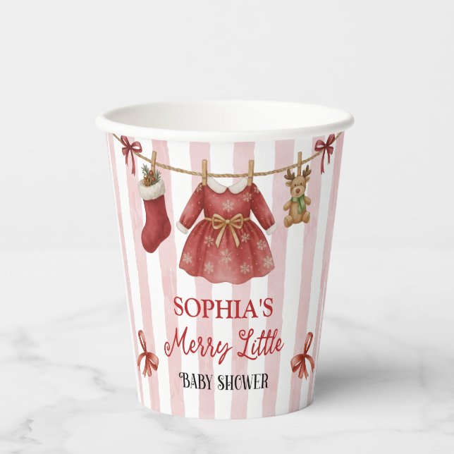 Weihnachts-Baby-Party  Pappbecher (Vorderseite)