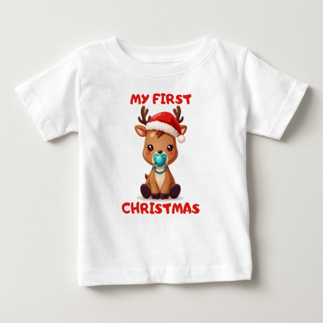 Weihnachts Baby Rentier - My first Christmas Baby T-shirt (Vorderseite)
